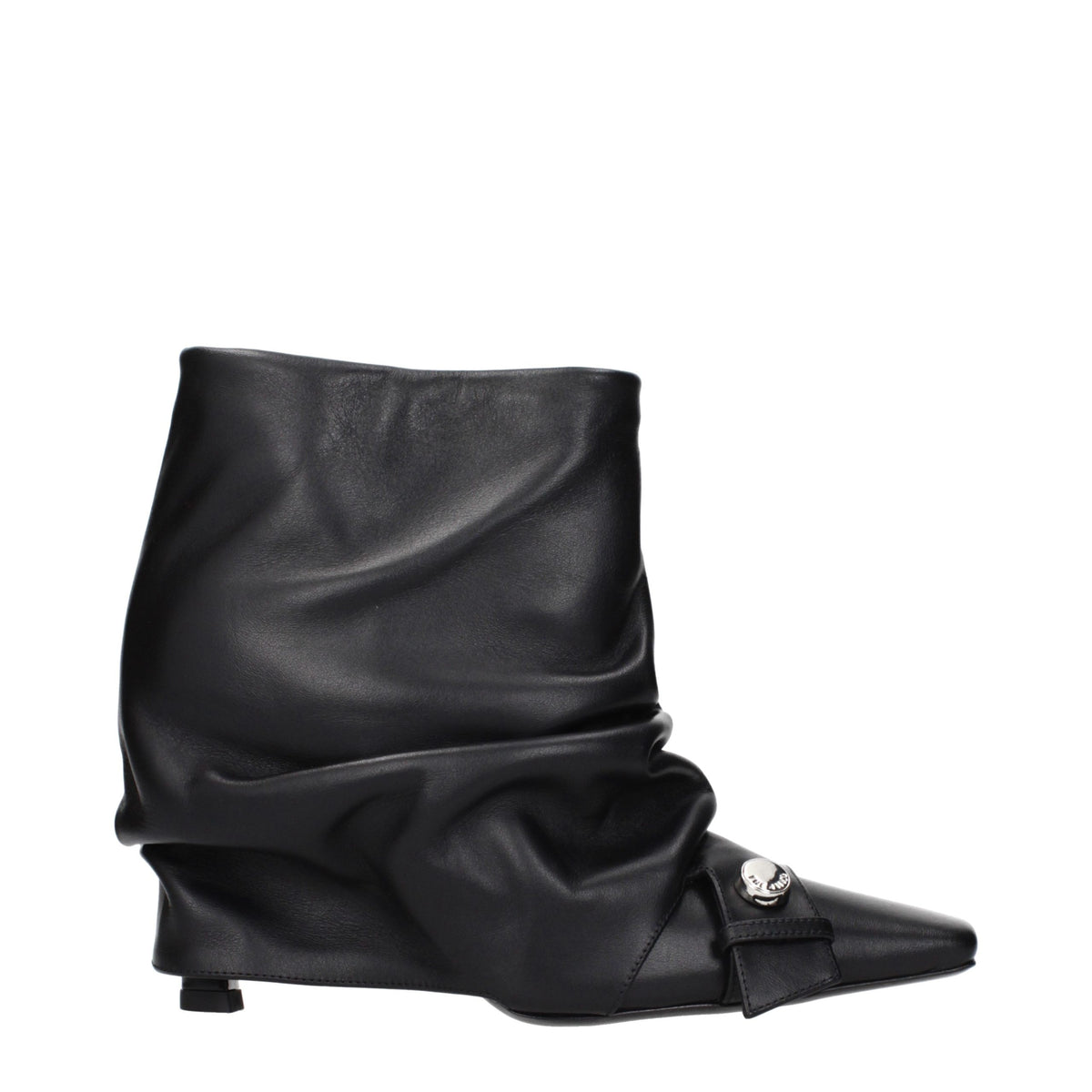 The Attico Black Leather Ankle Boots - Timeless Luxury Elegance