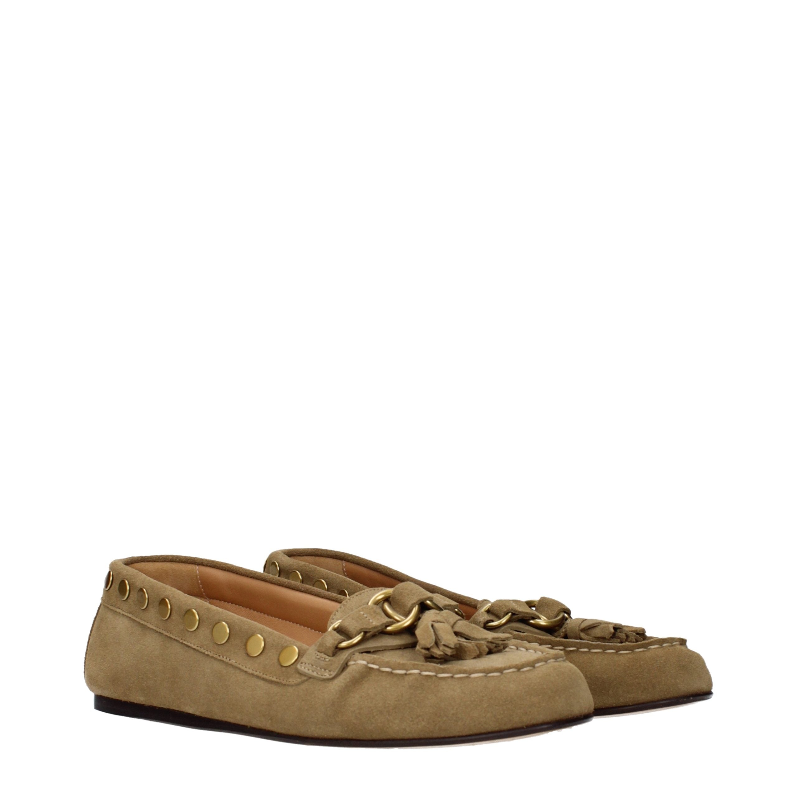 Isabel Marant Brown Leather Slip-On Loafers - Timeless Elegance
