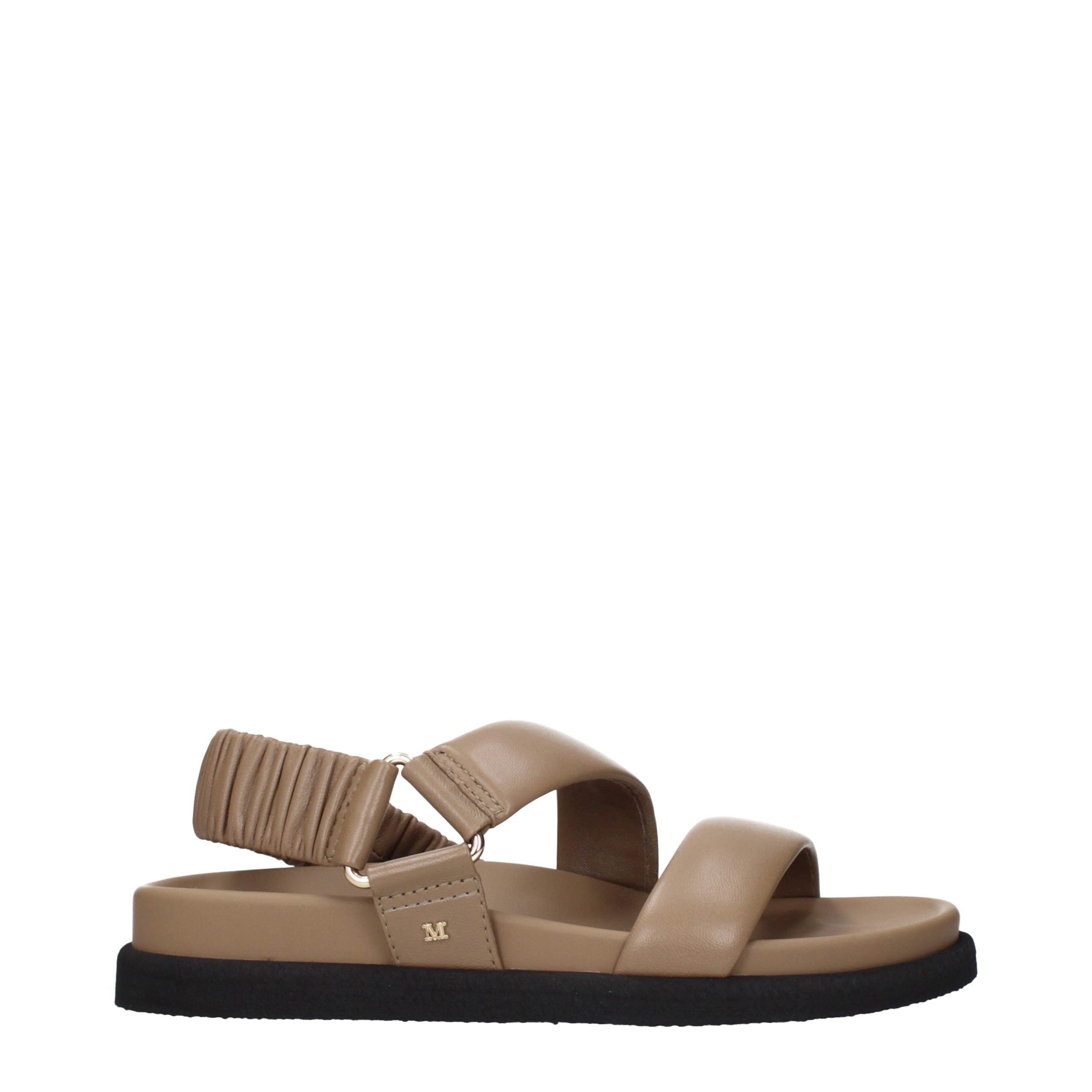 Max Mara Brown Leather Flat Sandals - Elevate Your Summer Elegance