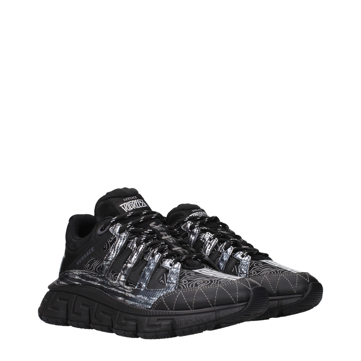 Versace Black Fabric Athletic Sneakers - Elevate Your Luxe Style
