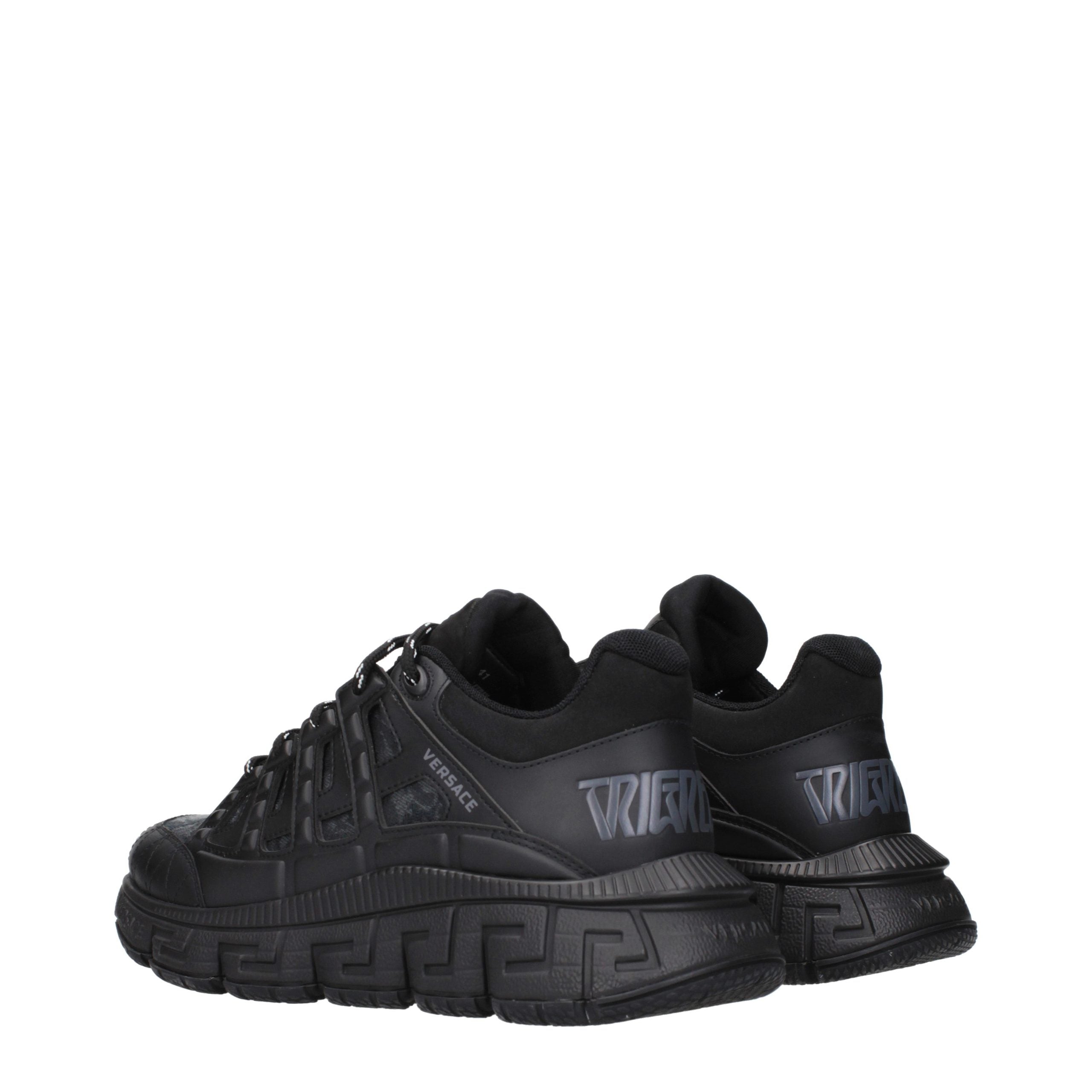 Versace Black Fabric Athletic Sneakers - Elevate Your Style