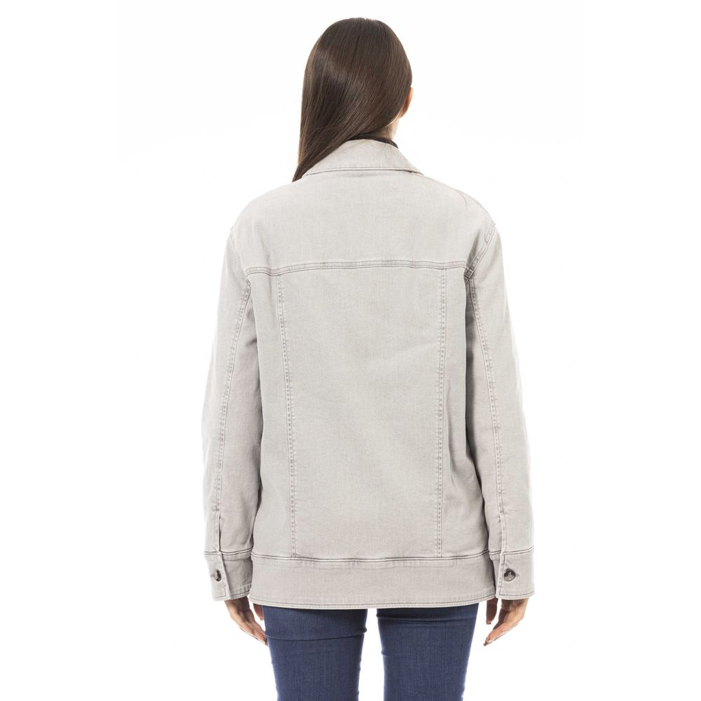 Jacob Cohen Gray Cotton Jacket | Artisanal Luxury Fashion