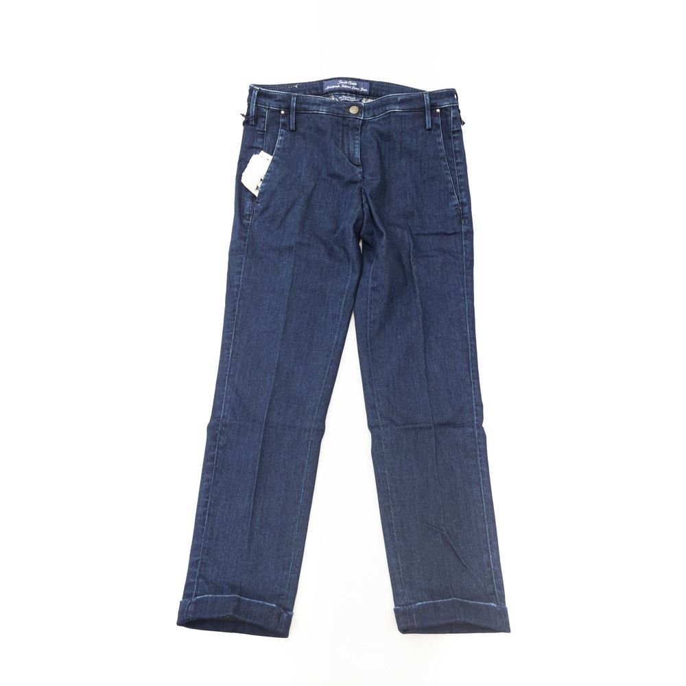 Jacob Cohen Blue Cotton Women Jeans | Artisanal Luxury Fashion