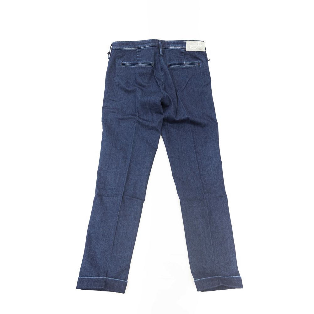 Jacob Cohen Blue Cotton Women Jeans | Artisanal Luxury Fashion