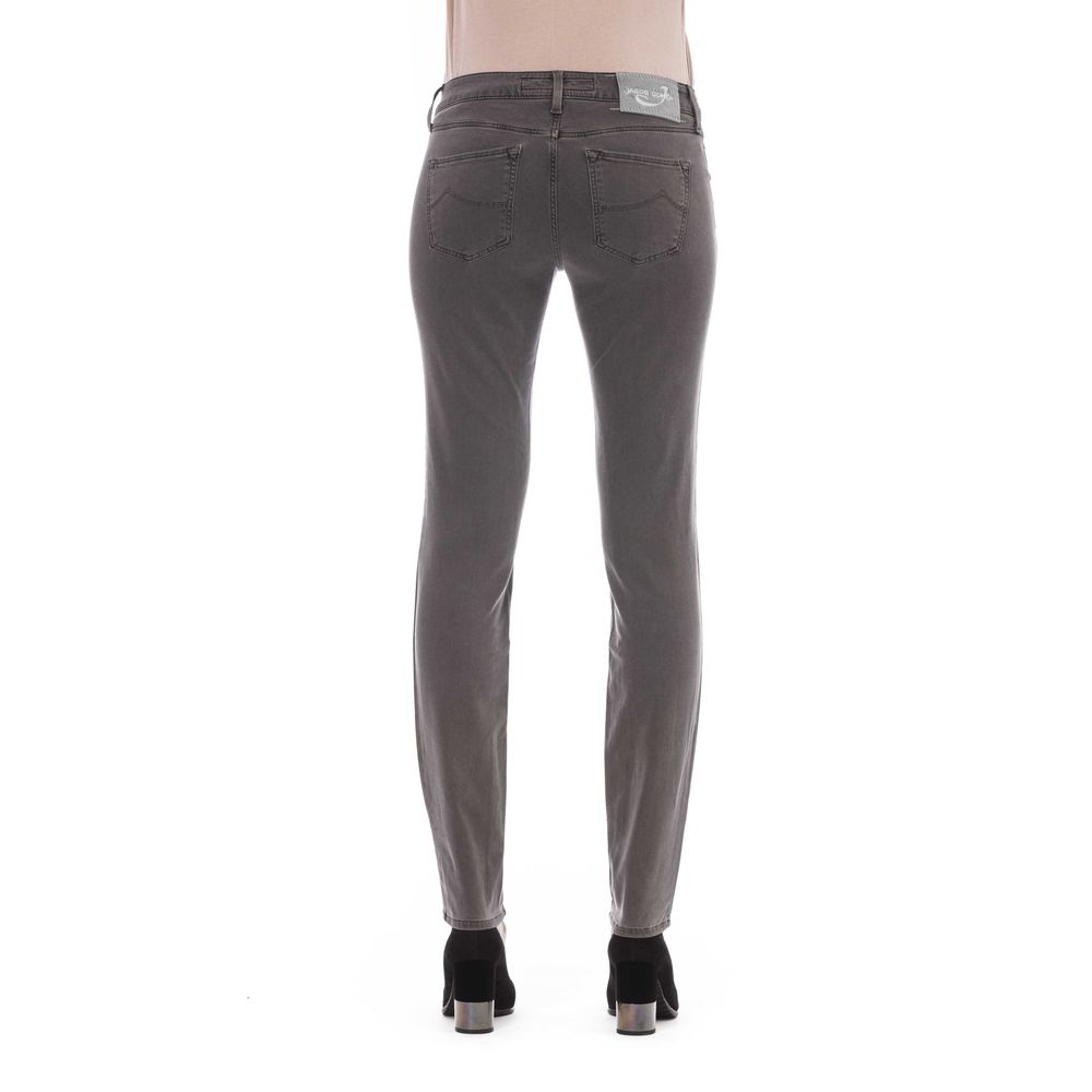 Jacob Cohen Gray Cotton Jeans - Artisanal Italian Luxury