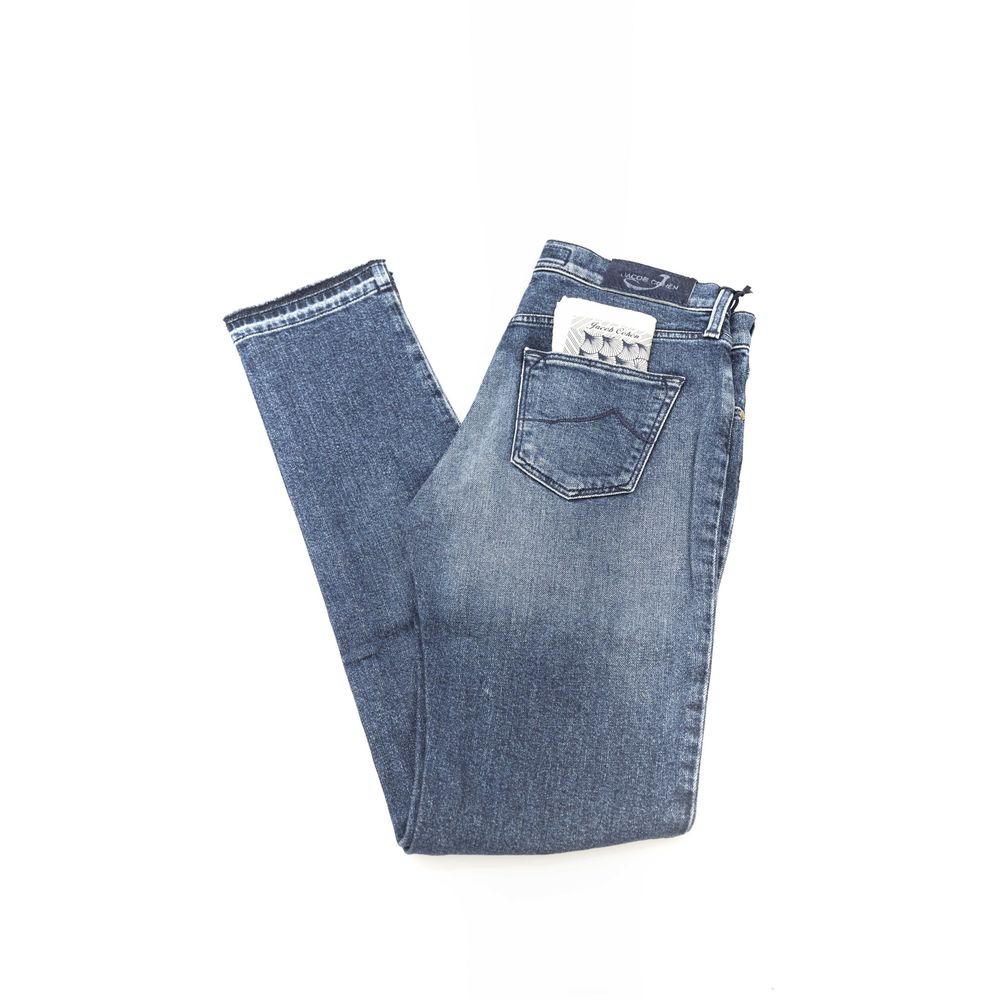 Jacob Cohen Blue Cotton Women Jeans - Exquisite Luxury Denim