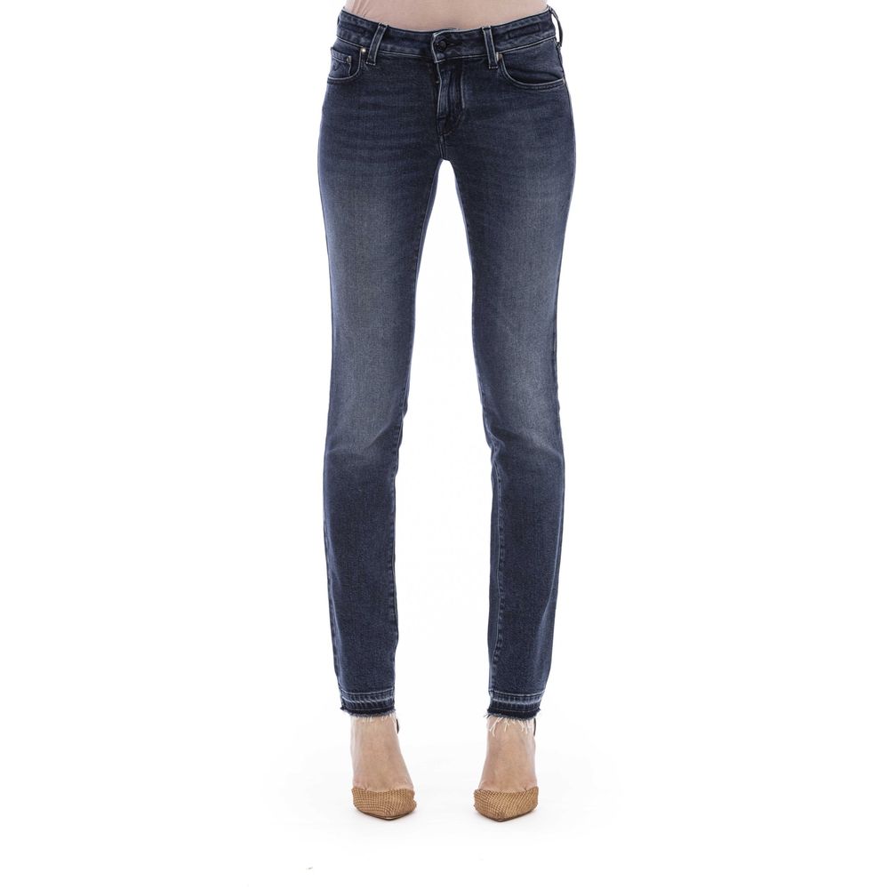 Jacob Cohen Blue Cotton Slim-Fit Jeans - Artisanal Luxury