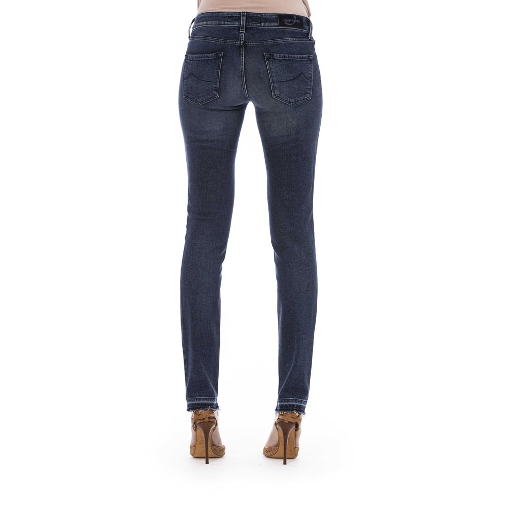 Jacob Cohen Blue Cotton Slim-Fit Jeans - Artisanal Luxury