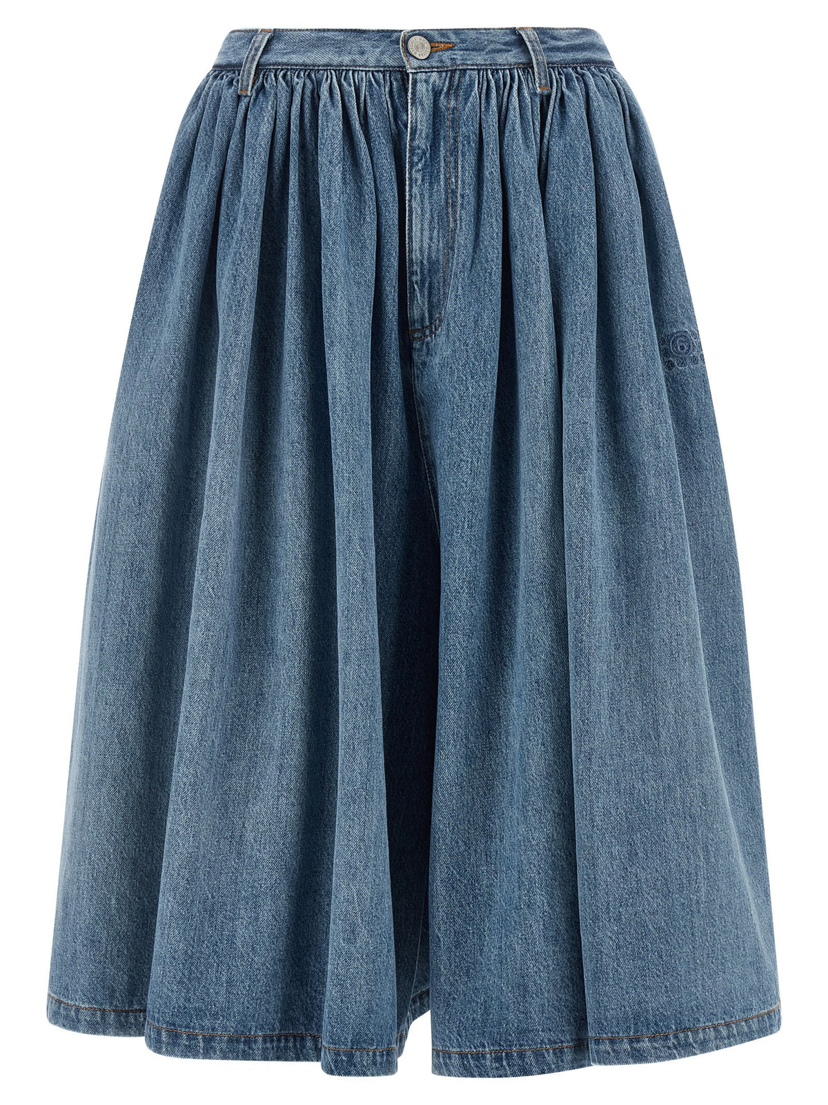 MM6 Maison Margiela Blue Cotton Bermuda Shorts - Timeless Elegance