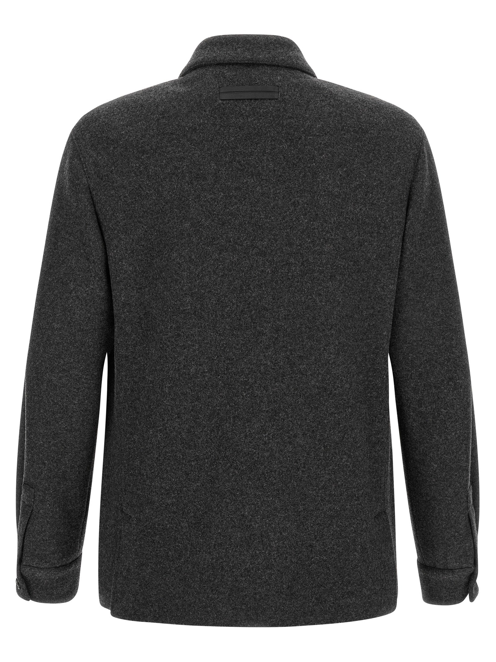 ZEGNA Gray Wool Blouse