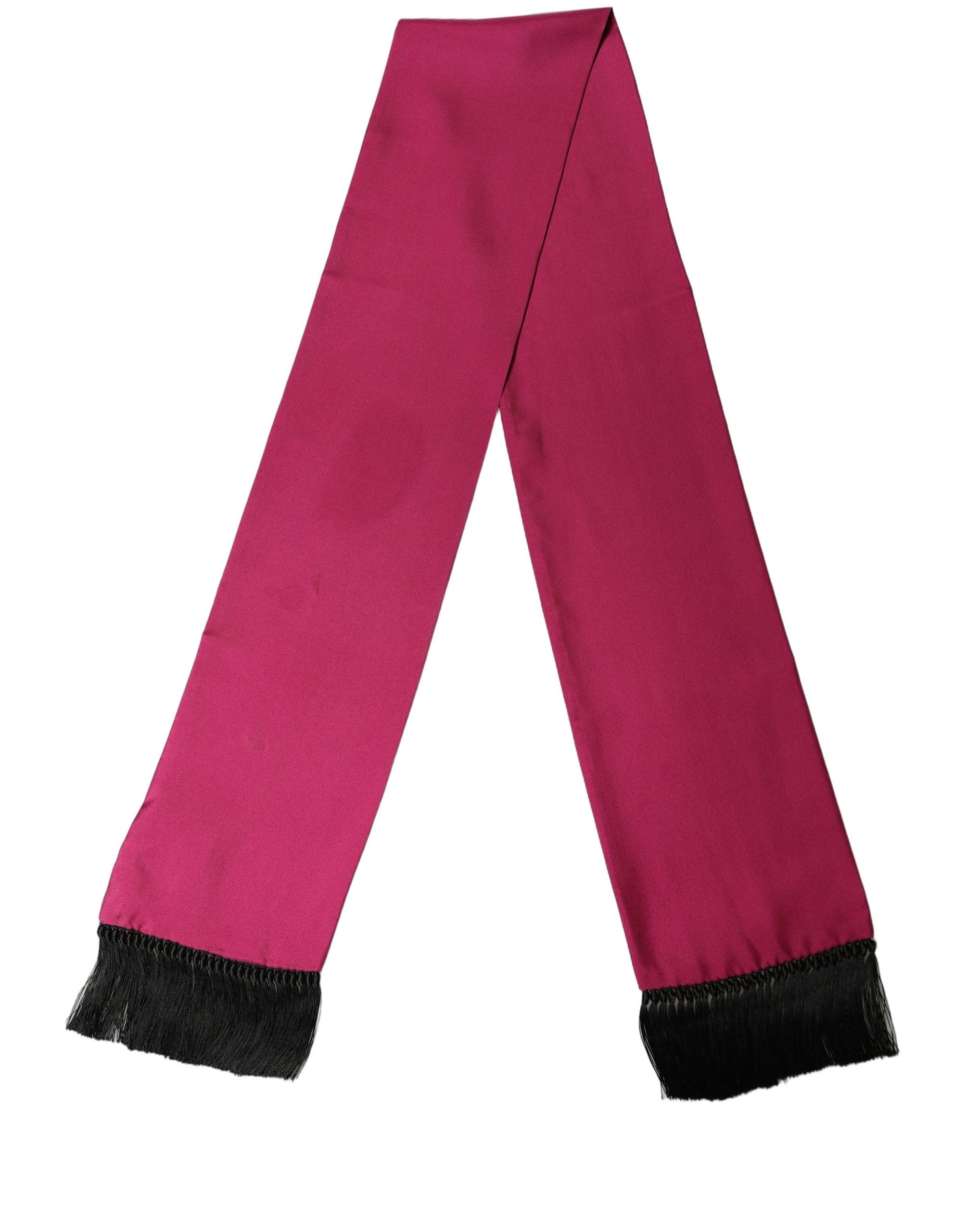 Dolce & Gabbana Silk Fringed Lace Stole Scarf - Exquisite Luxury