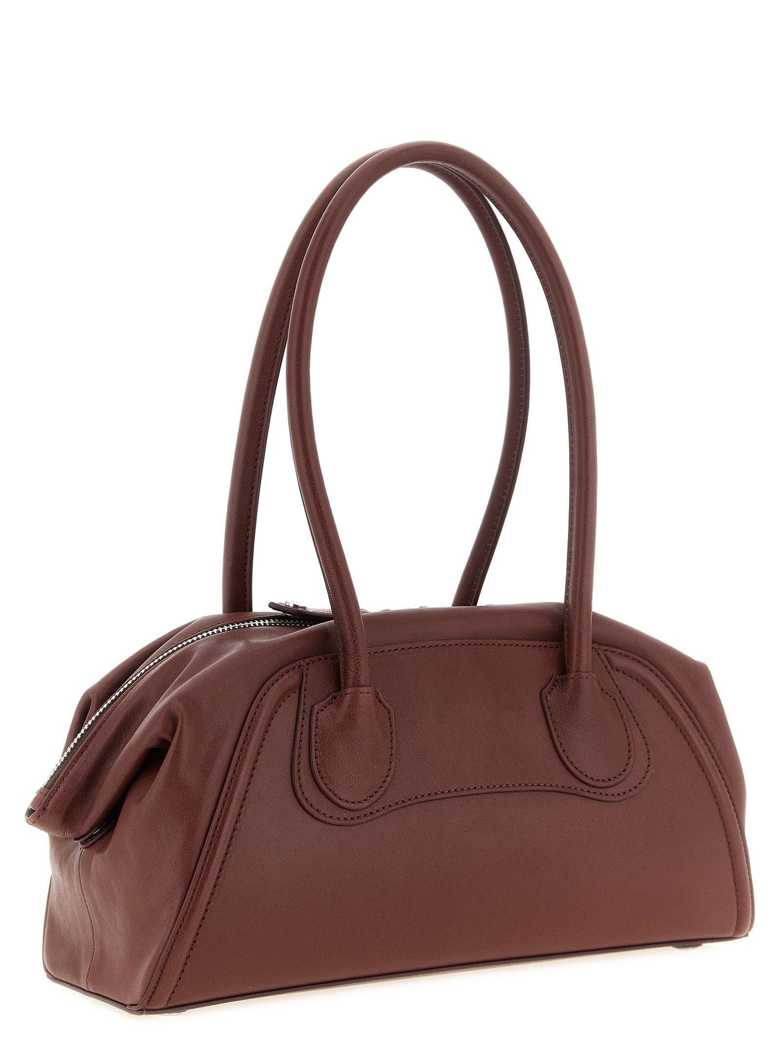 Discover the Vivienne Westwood Shirley Small shoulder bag, a luxurious calfskin masterpiece that embodies timeless elegance and edgy sophistication for discerning individuals.