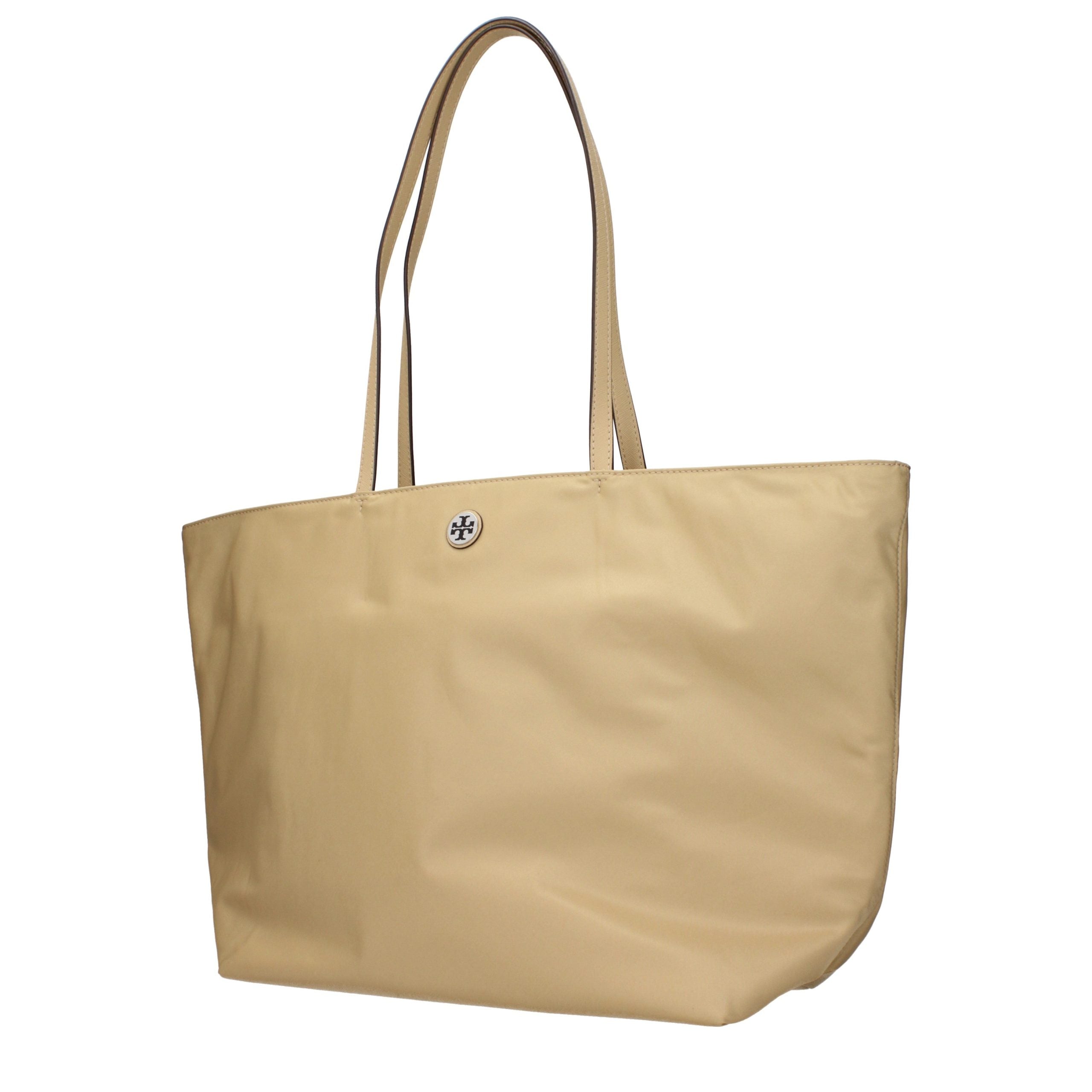 Tory Burch Beige Fabric Shoulder Bag - Timeless Elegance