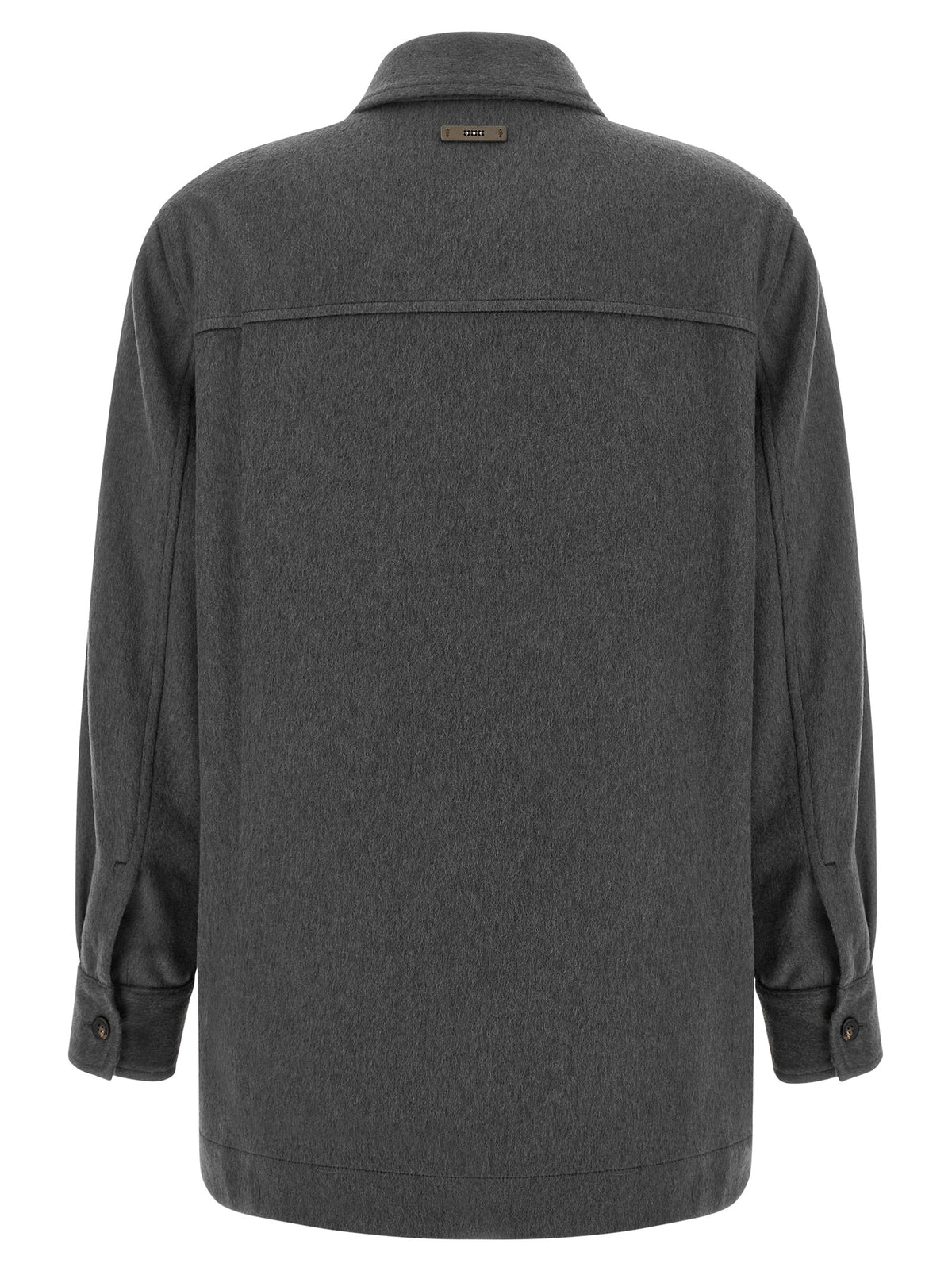 Peserico Gray Virgin Wool Blouse - Timeless Luxury Elegance