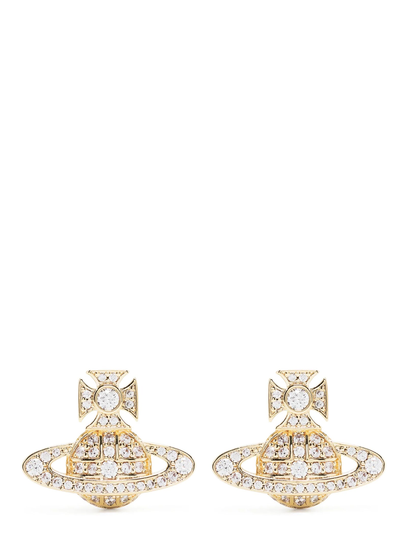 Vivienne Westwood Gold Brass Earrings - Avant-Garde Elegance
