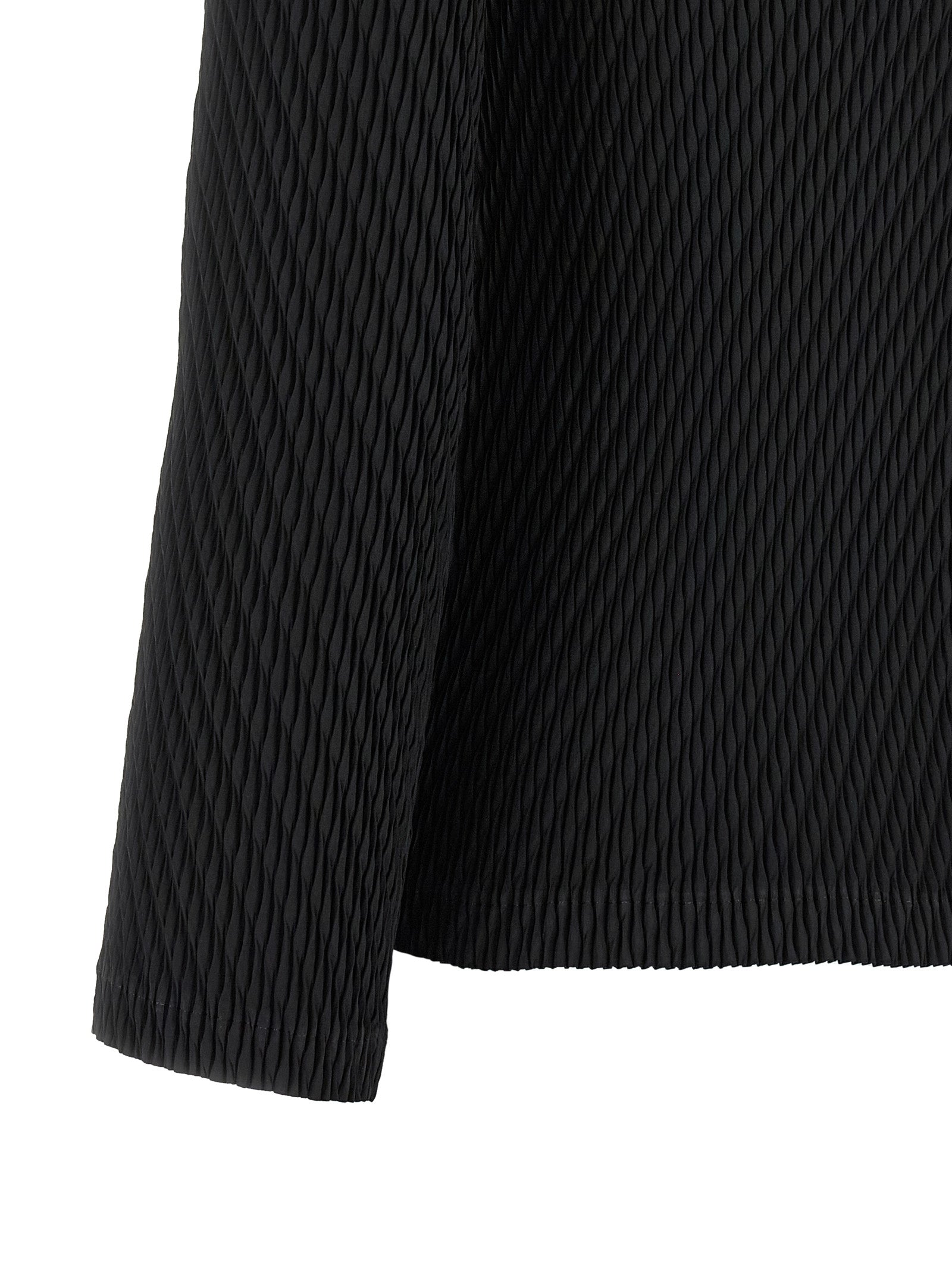 Issey Miyake Black Polyester Cardigan