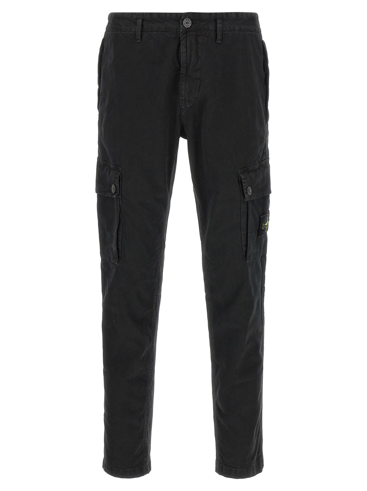 Stone Island Black Cotton Cargo Pants - Luxurious Functional Fashion
