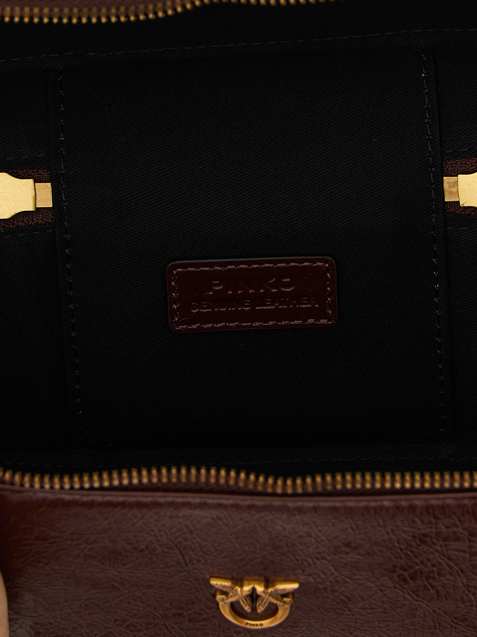 PINKO Bordeaux Calfskin Crossbody Bag