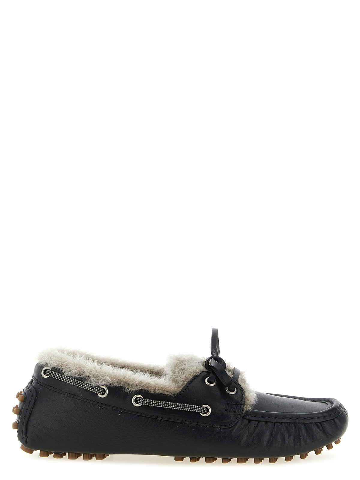 Brunello Cucinelli Black Calfskin Slip-On Loafers - Timeless Luxury