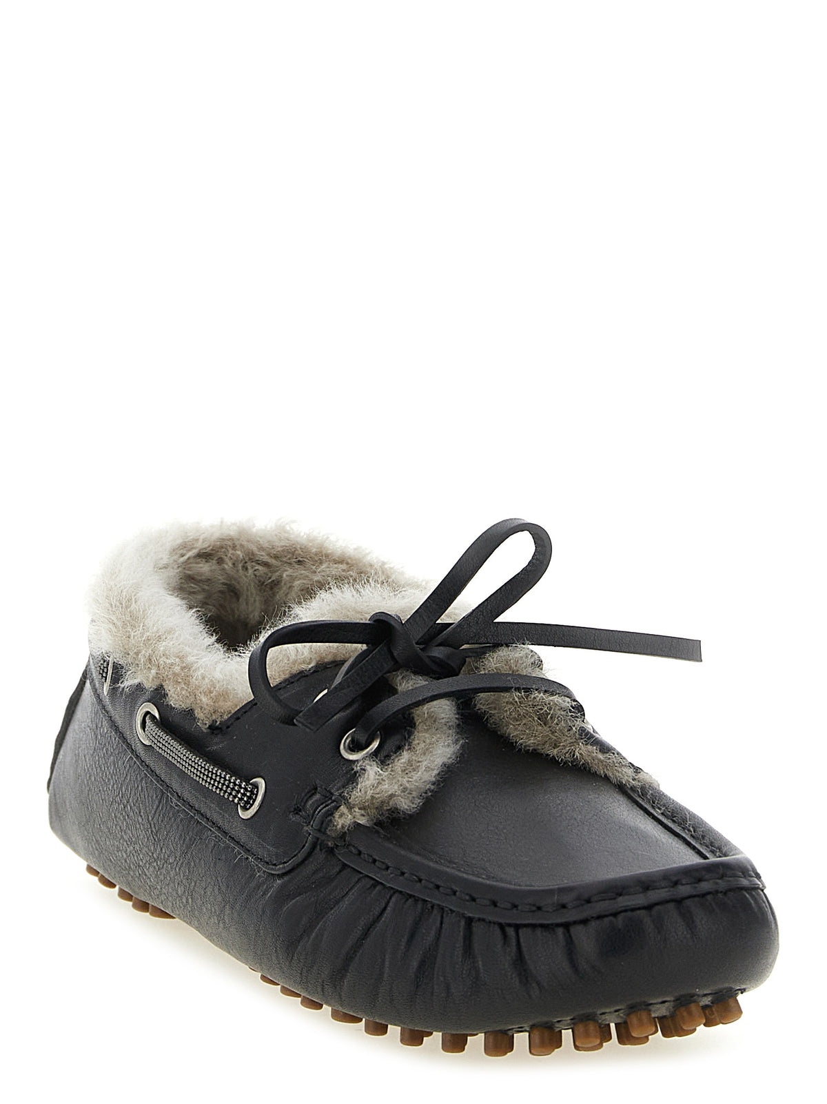 Brunello Cucinelli Black Calfskin Slip-On Loafers - Timeless Luxury