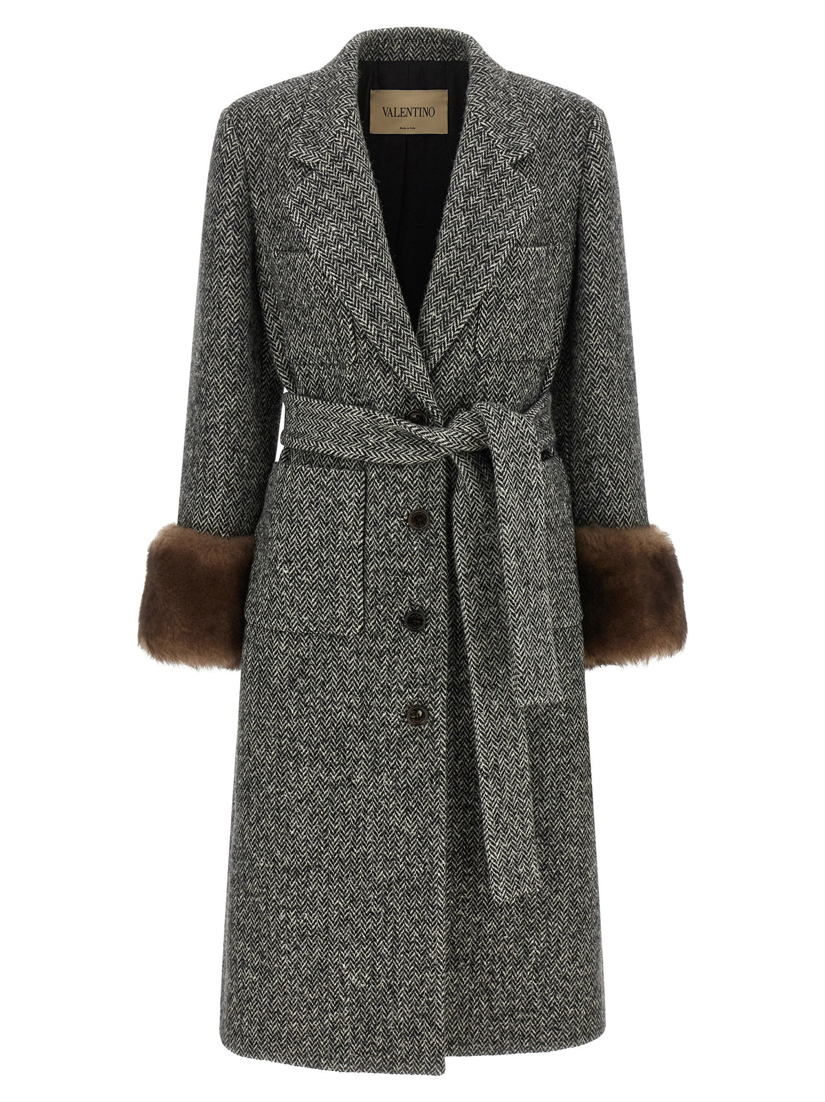 Valentino Garavani Bicolor Virgin Wool Coat
