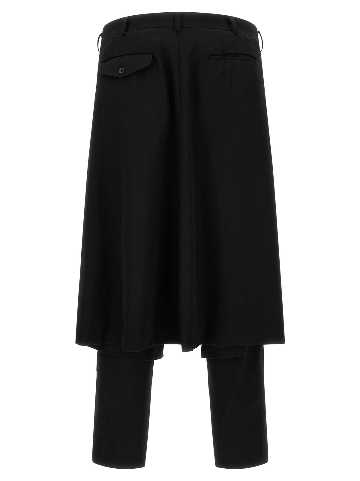 Experience the avant-garde elegance of Comme des Garçons Black Wool Dress Pants, where bold design meets exquisite craftsmanship, perfect for the discerning fashion connoisseur.