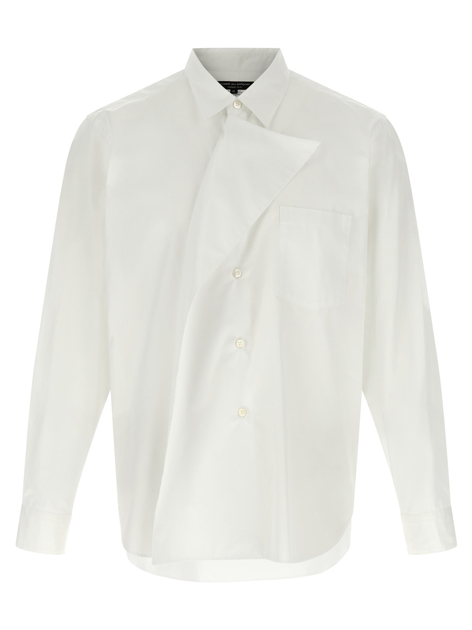 Elevate your wardrobe with the Comme Des Garçons White Cotton Blouse, where avant-garde design meets exquisite craftsmanship, perfect for those who appreciate true luxury.