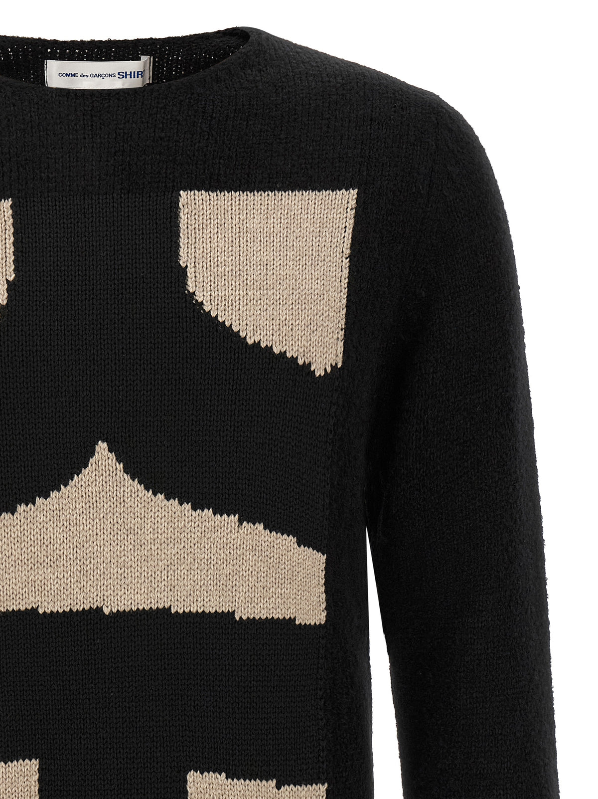 Elevate your wardrobe with the Comme Des Garçons Black Polyester Cardigan, a masterpiece of avant-garde design and luxurious craftsmanship that redefines contemporary elegance.