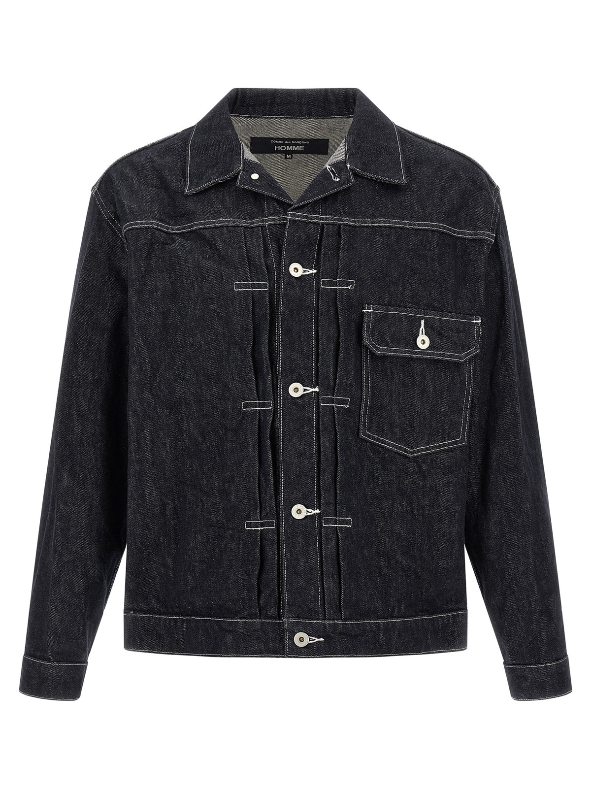 Discover the Comme Des Garçons Blue Cotton Denim Jacket, a masterpiece of avant-garde design and Japanese craftsmanship that redefines luxury workwear.