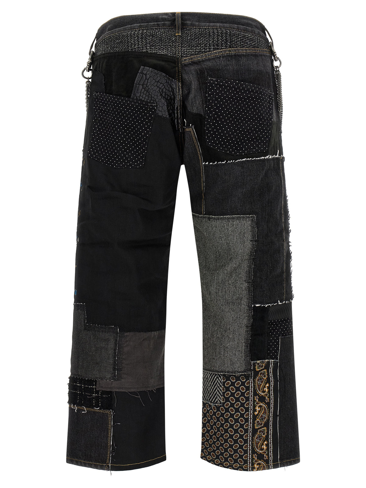 Discover the avant-garde allure of Junya Watanabe's Blue Cotton Jeans, where bold patchwork meets exquisite craftsmanship, redefining luxury denim for the discerning individual.
