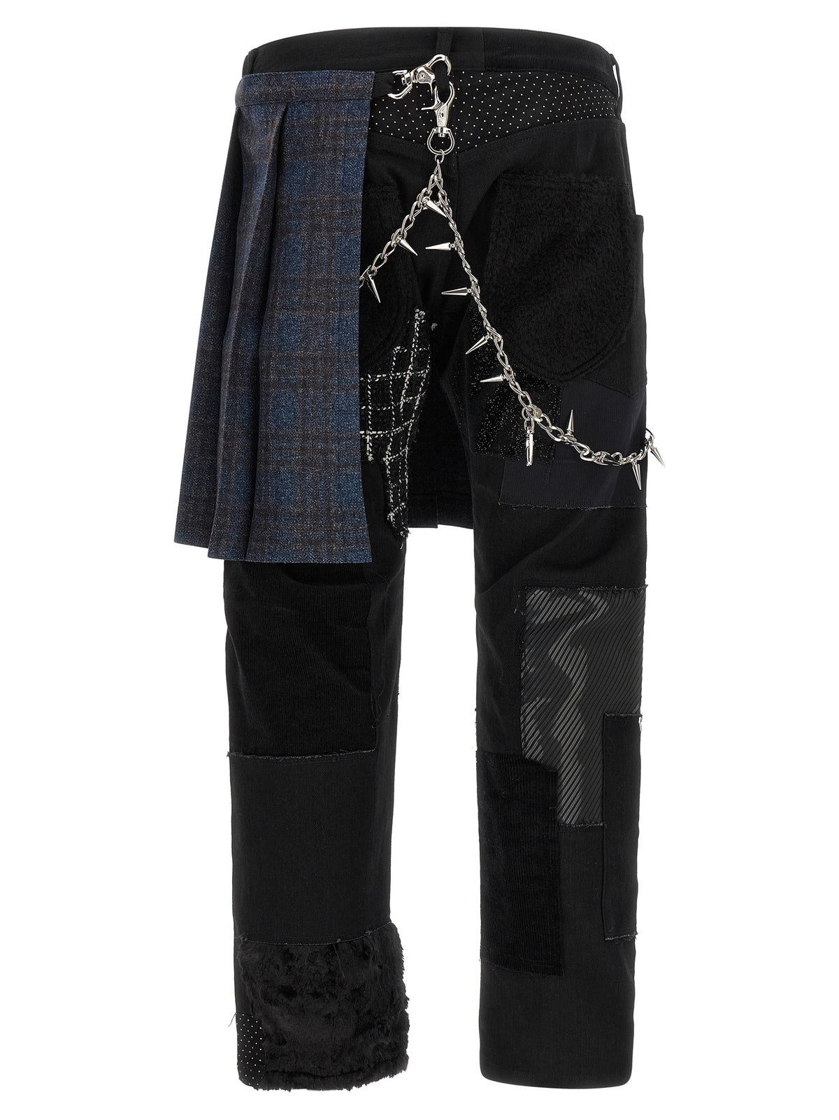 Discover the avant-garde allure of Junya Watanabe's Black Cotton Straight-Leg Jeans, where luxurious craftsmanship meets bold deconstruction for a striking statement.