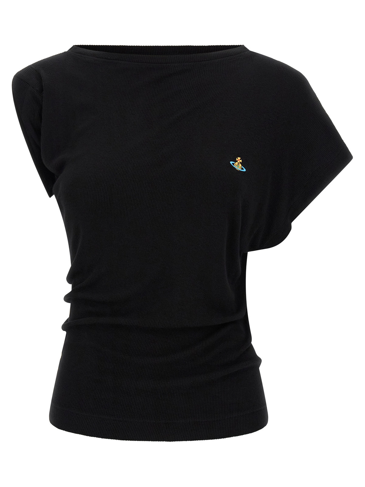 Vivienne Westwood Black Viscose T-Shirt - Timeless Luxury Elegance