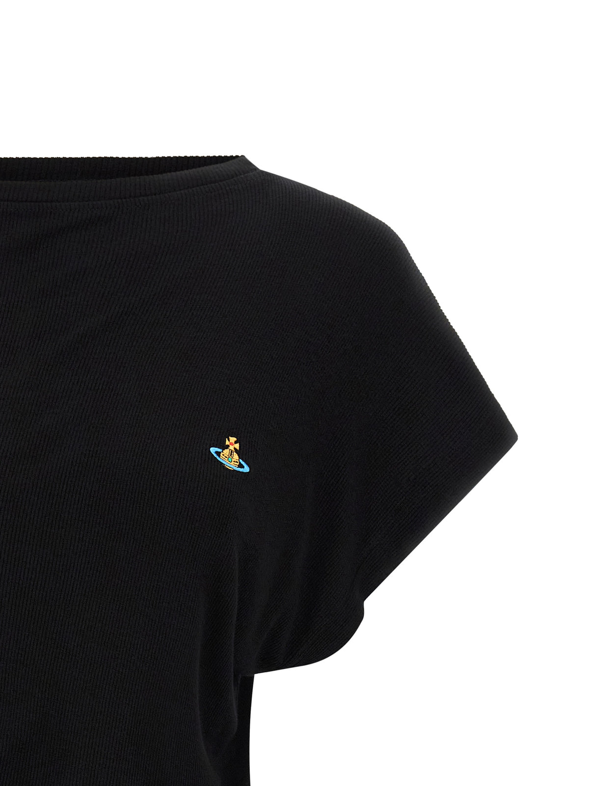Vivienne Westwood Black Viscose T-Shirt - Timeless Elegance
