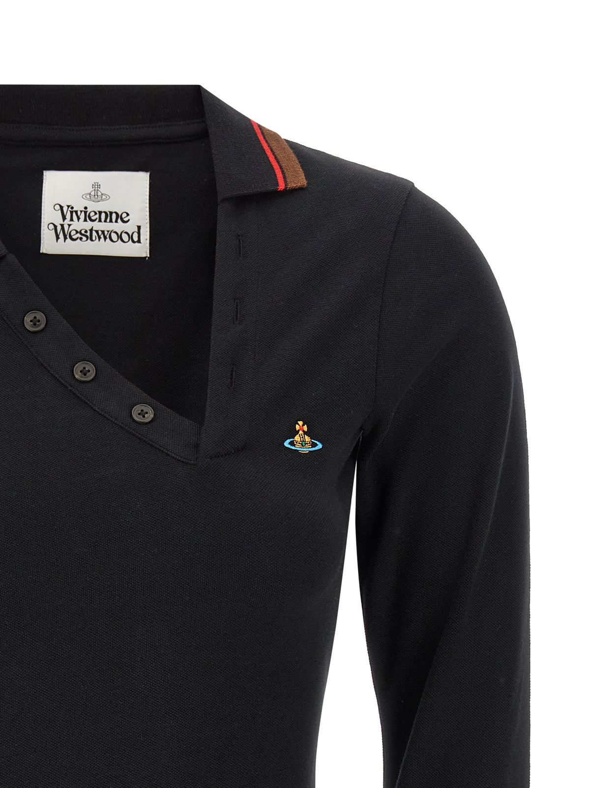 Vivienne Westwood Black Cotton Polo Shirt - Timeless Luxury Elegance