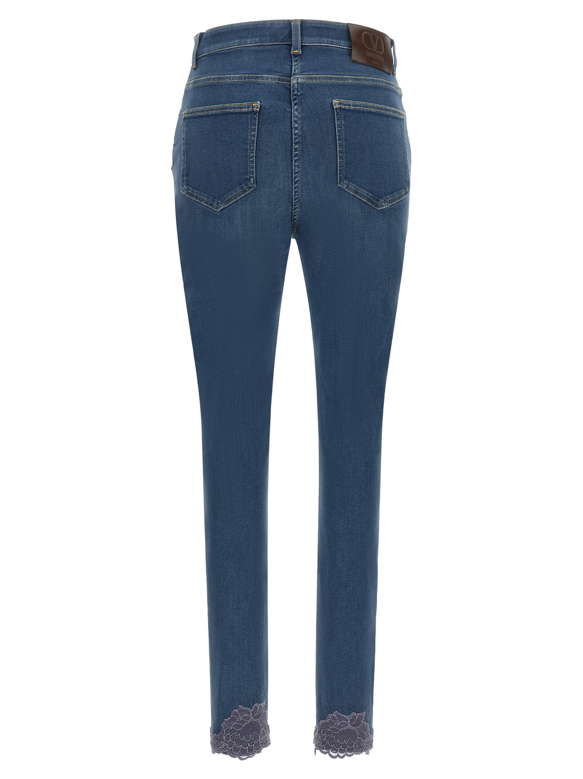 Valentino Garavani High-Waisted Blue Denim Jean - Luxury Fashion