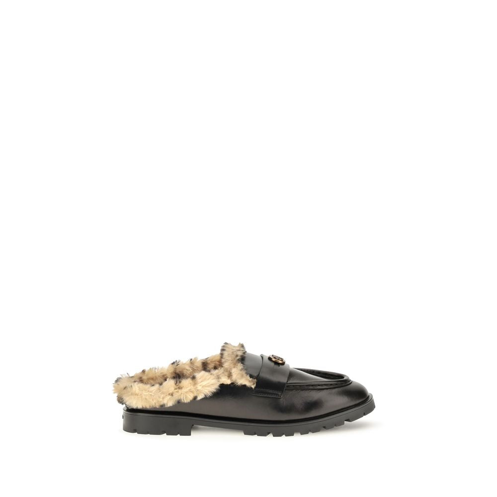 PINKO Black Calf Leather Bos Taurus Mules - Exquisite Luxury Footwear
