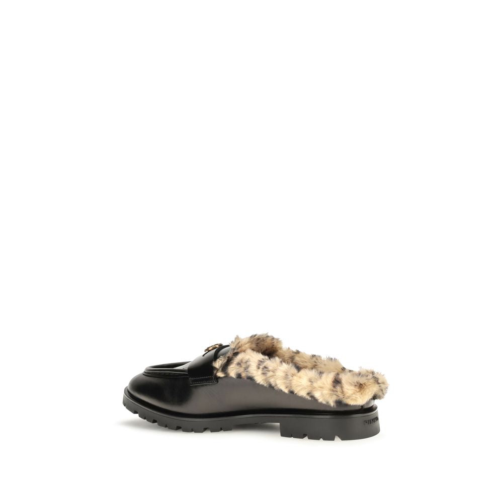 PINKO Black Calf Leather Bos Taurus Mules - Timeless Luxury Footwear