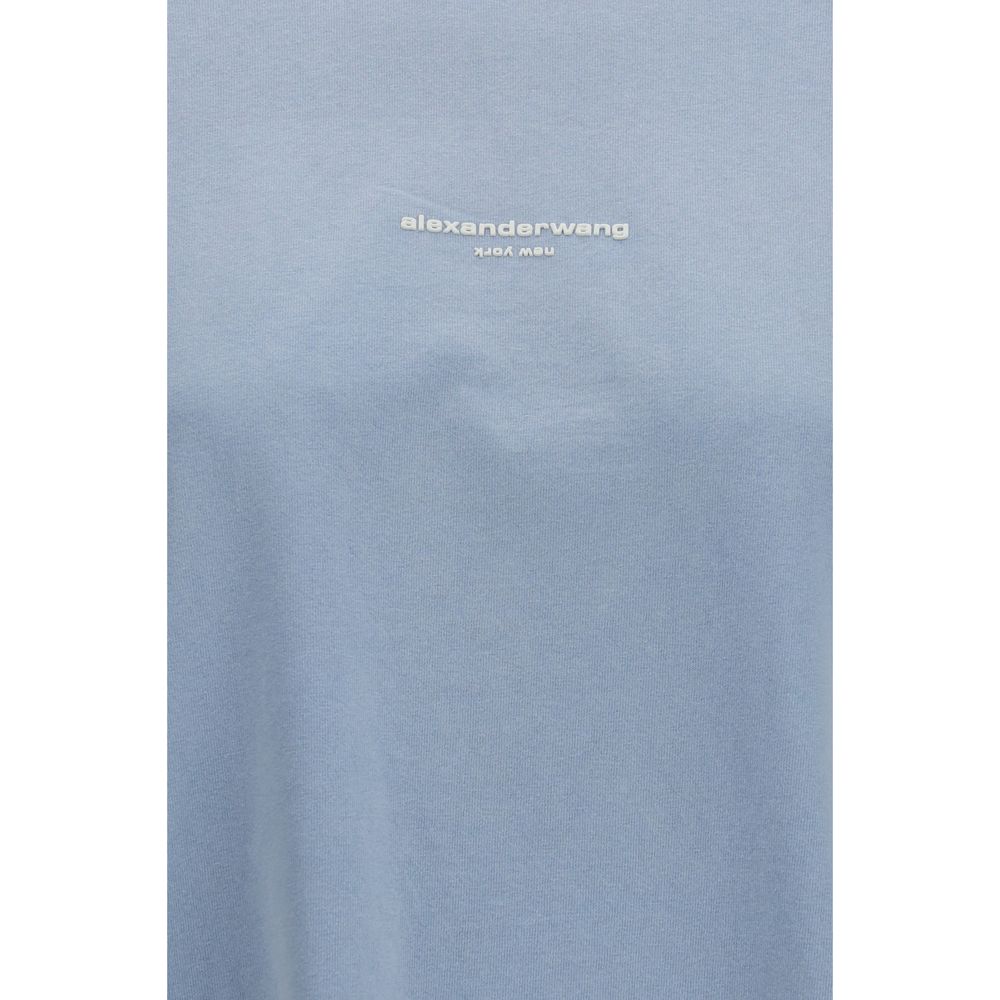 Alexander Wang Blue Cotton Long Sleeve T-Shirt - Effortless Luxury