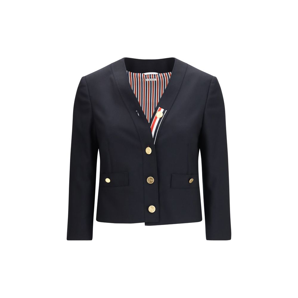 Thom Browne Blue Wool Oves Aries Jacket - Timeless Luxury Fashion