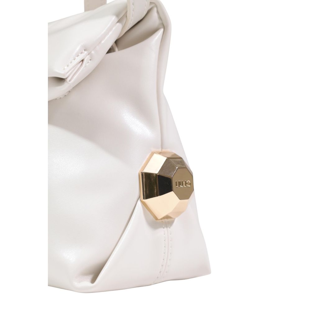 Elevate your evening allure with the Liu Jo Cream Polyethylene Clutch Bag, a sophisticated blend of luxury and practicality, crafted from high-quality polyurethane for timeless elegance.