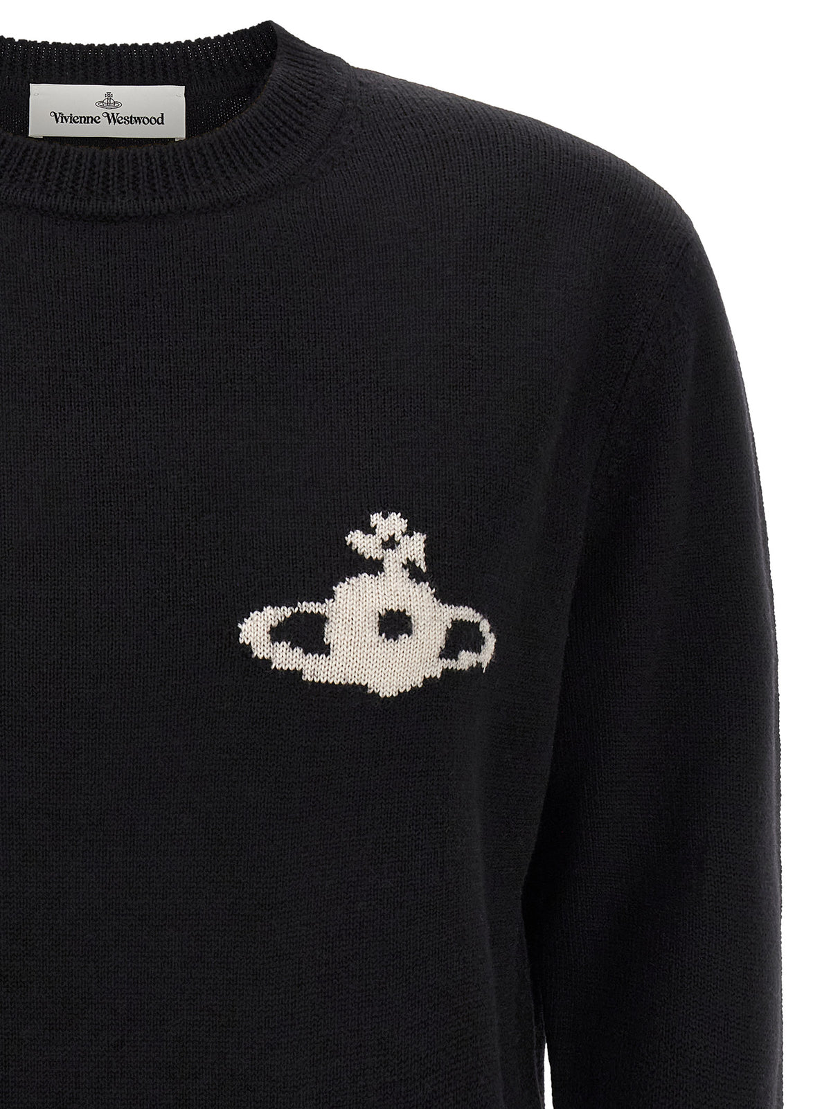 Elevate your style with the Vivienne Westwood Black Wool Cardigan, a timeless masterpiece of Italian craftsmanship, blending luxury and sophistication for the discerning individual.