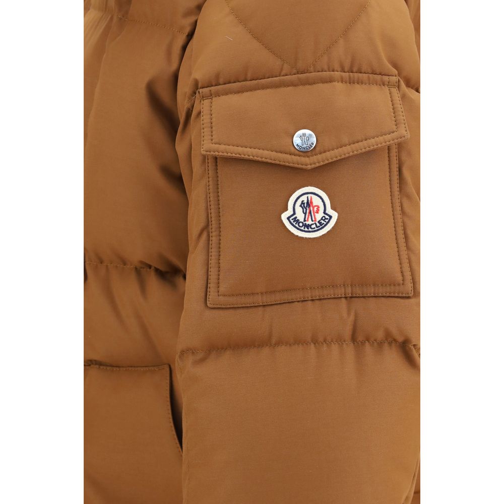 Moncler Dravenis Brown Full-Length Jacket - Luxurious Warmth