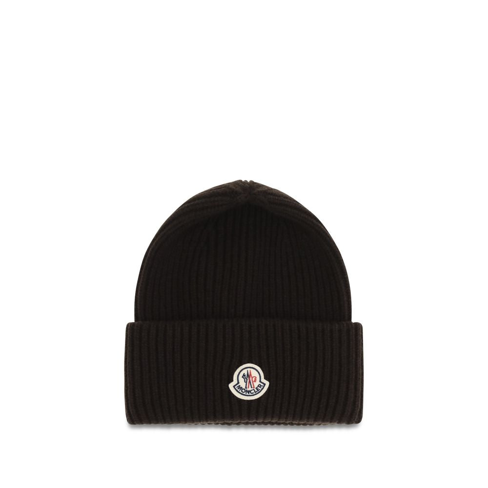Moncler Brown Wool Oves Aries Beanie - Luxurious Winter Elegance