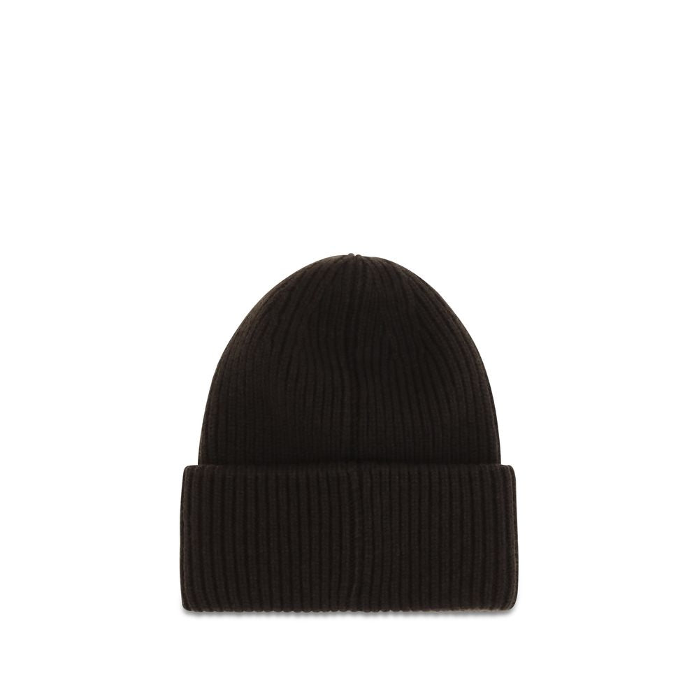 Moncler Brown Wool Oves Aries Beanie - Luxurious Winter Elegance