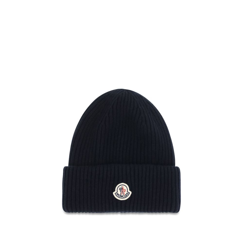 Moncler Blue Wool Oves Aries Beanie - Timeless Luxury Accessory