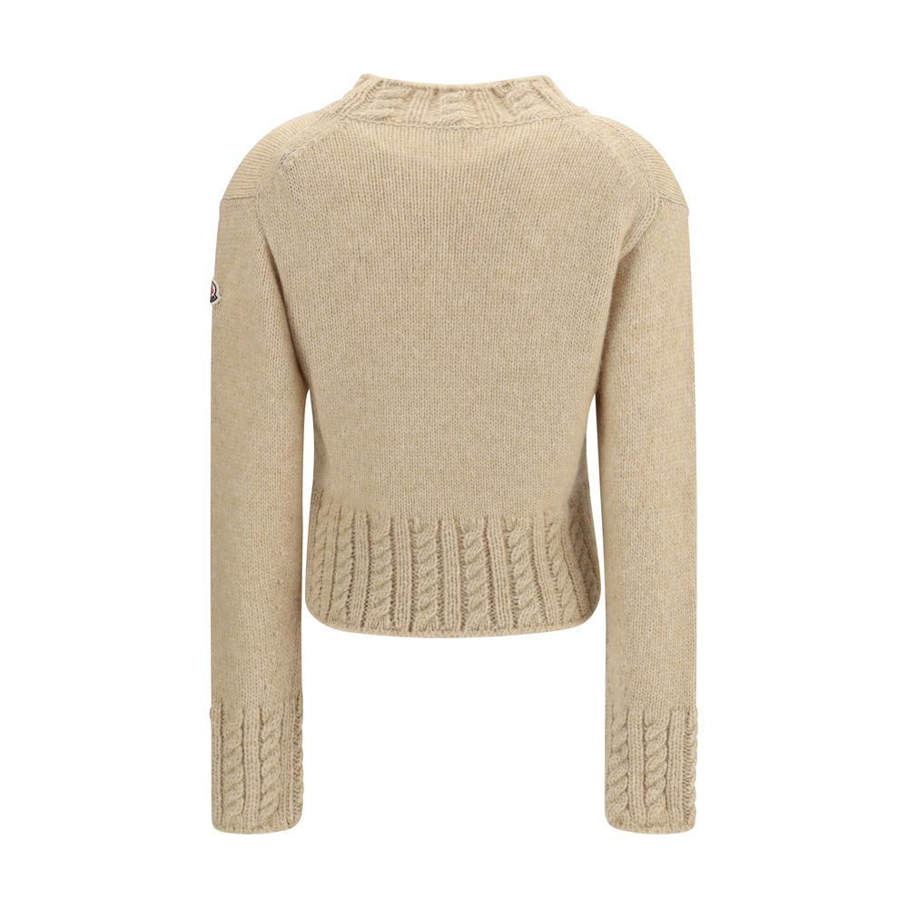 Moncler Beige Alpaca Vicugna Pacos Turtleneck - Timeless Luxury