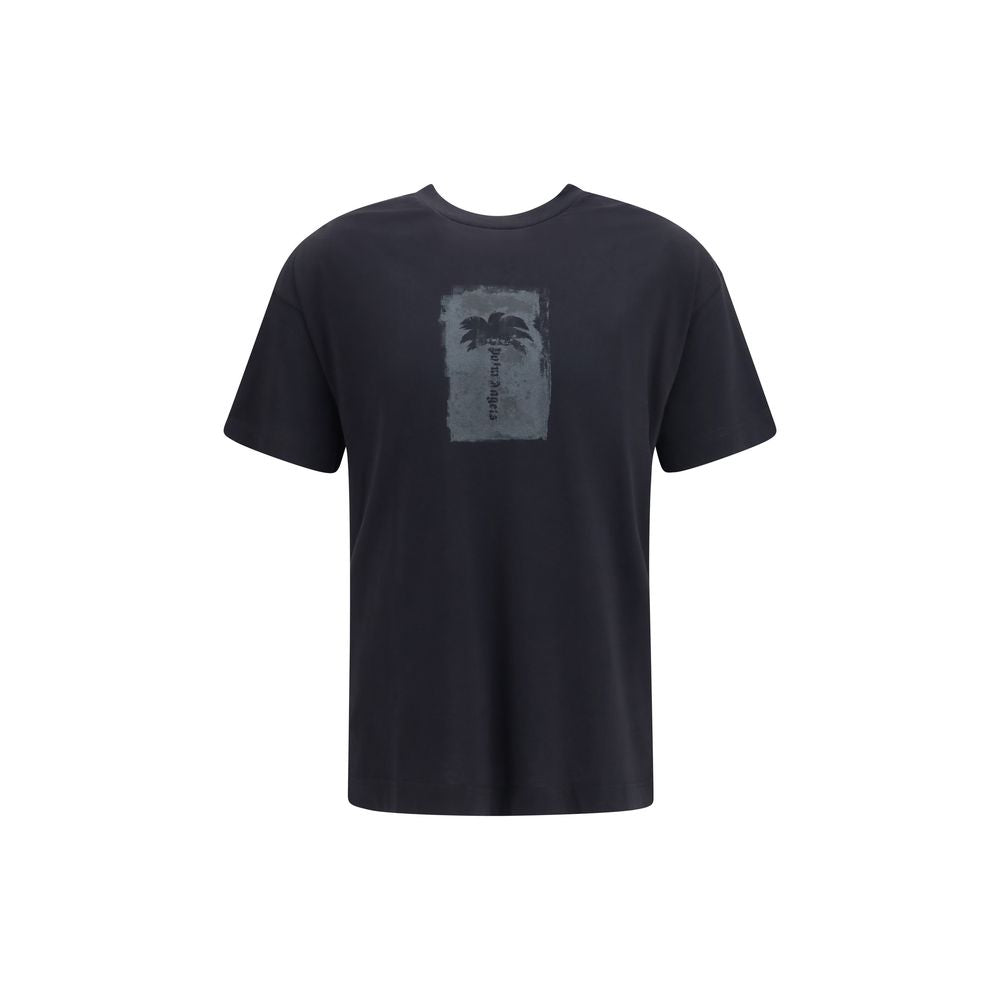 Palm Angels Black Cotton T-Shirt