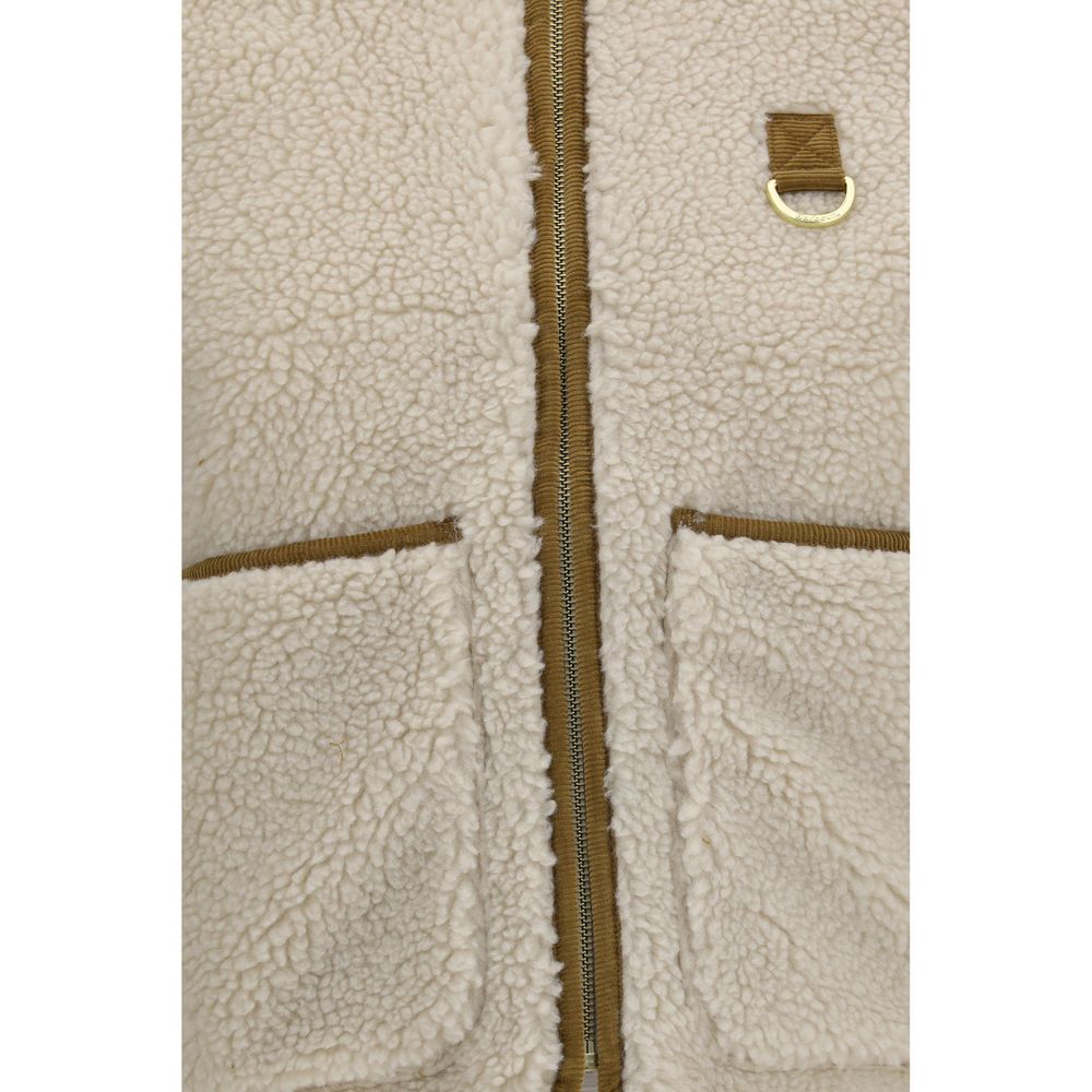 Indulge in the elegance of the Barbour Beige Polyester Full-Length Jacket, a luxurious blend of warmth and sophistication, perfect for the discerning fashion enthusiast.