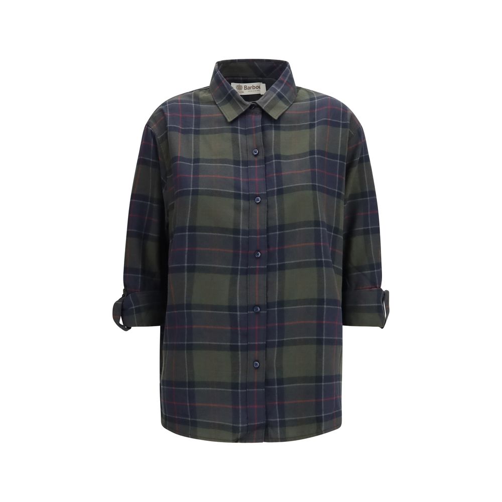 Barbour Elishaw Brown Cotton Shirt - Timeless Luxury Style