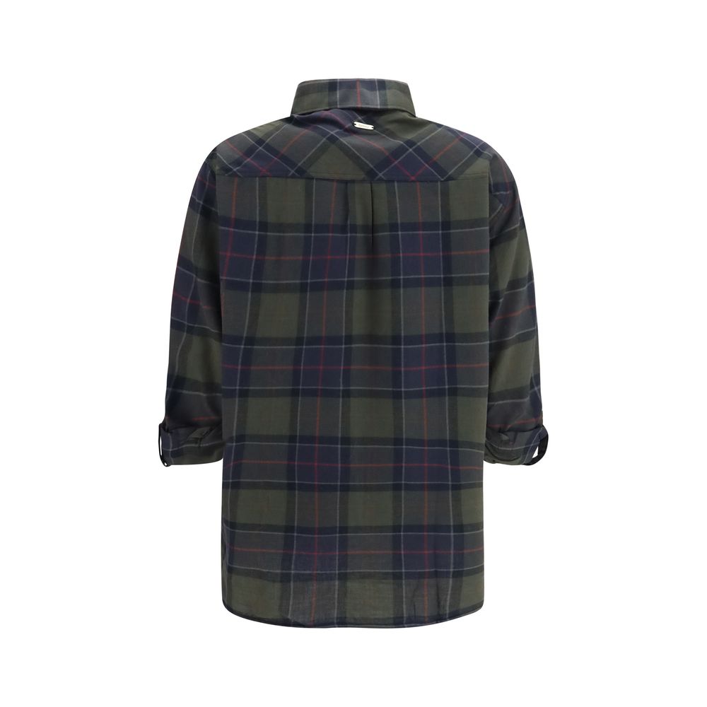Barbour Elishaw Brown Cotton Shirt - Timeless Luxury Elegance